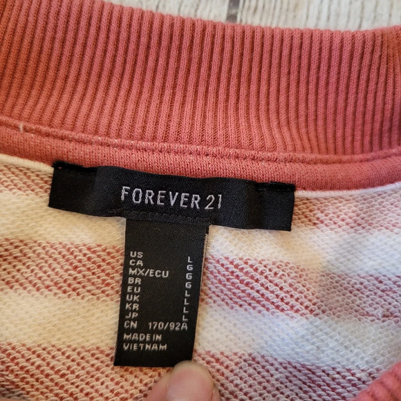 Forever 21 Striped Limited Edition Sweatshirt Size Large - Picture 4 of 6